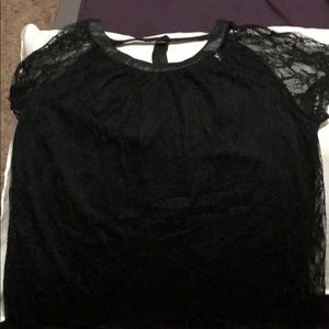 WORN ONCE. Vera wang tee with lace